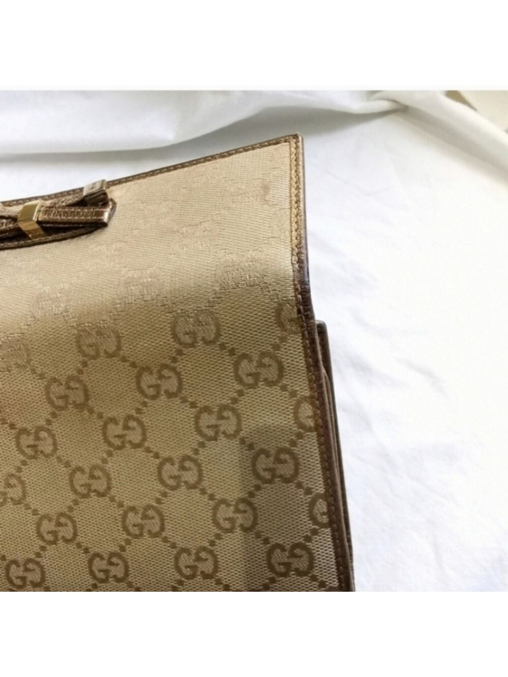 Authentic Vintage Gucci GG Supreme Bow Continental Wallet - Picture 9 of 12